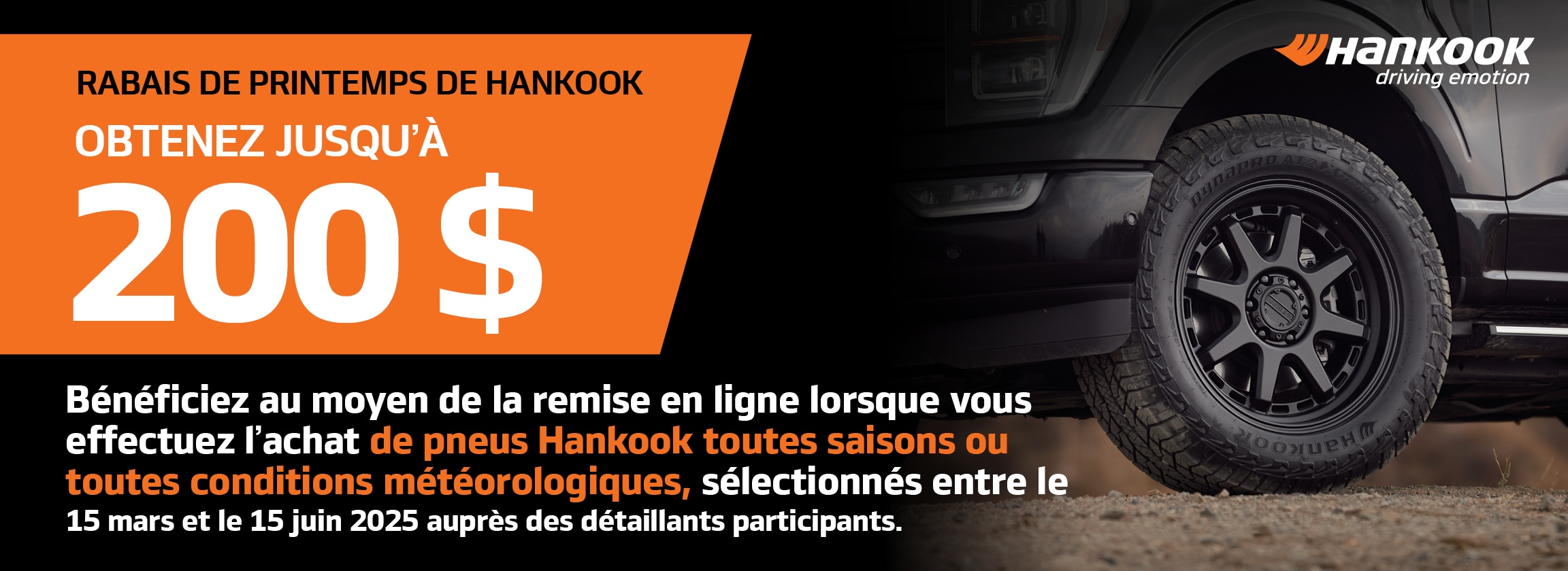 RABAIS DE PRINTEMPS DE HANKOOK OBTENEZ JUSQU'À 200$