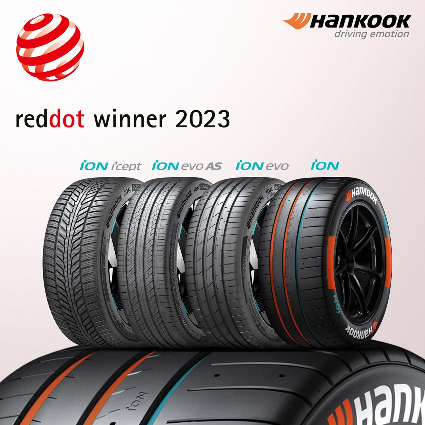 O iON da Hankook Tire ganha 4 prêmios no Red Dot Design Award 2023 