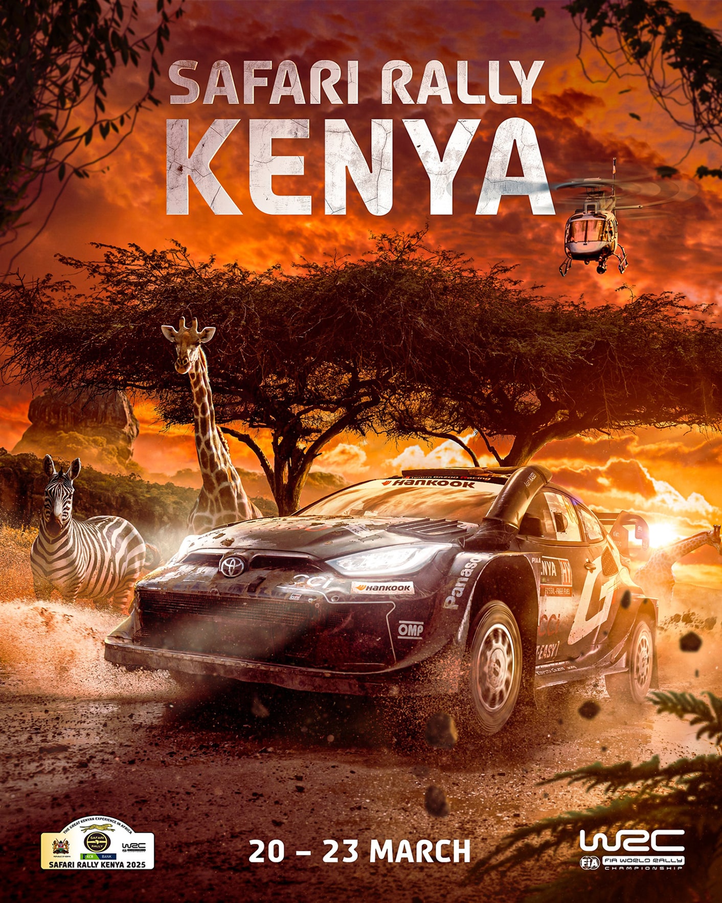 En la naturaleza: el WRC Safari Rally Kenia 2025 levanta polvo con neumáticos Hankook