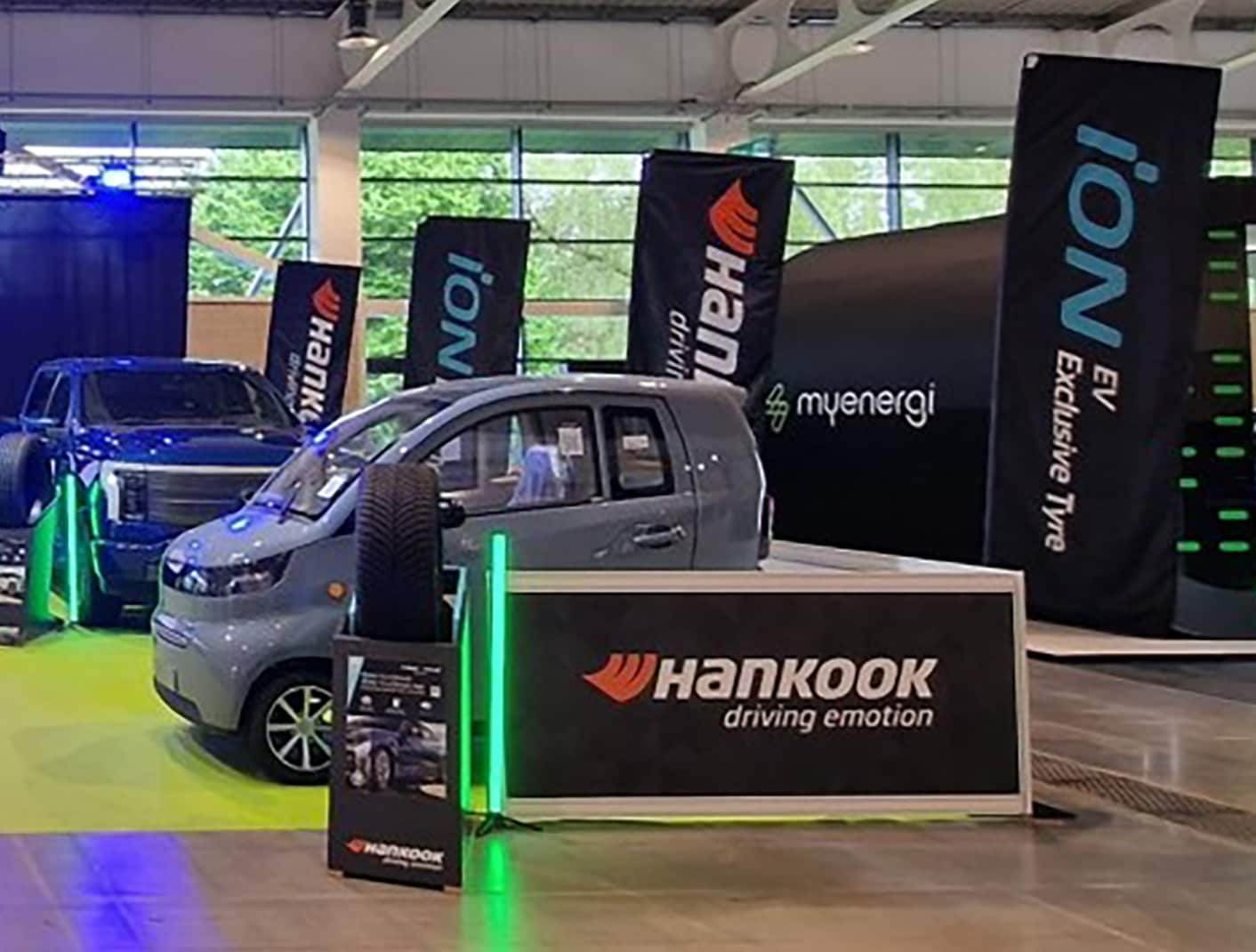 Hankook Tire participo en la feria de vehículos eléctricos Everything Electric Show South en el Reino Unido.