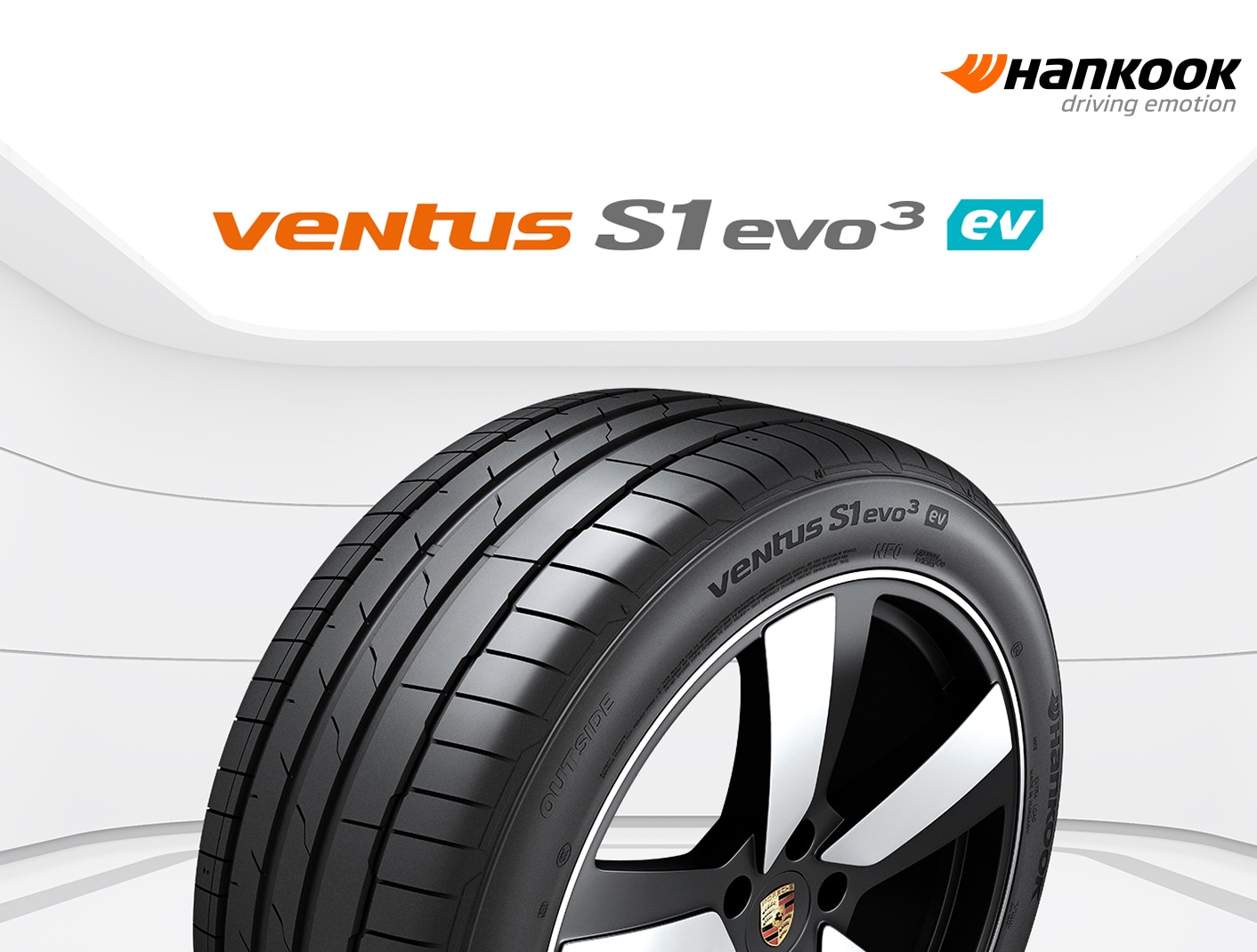 Porsche Macan, equipado con neumáticos de verano de Hankook para vehículos eléctricos.