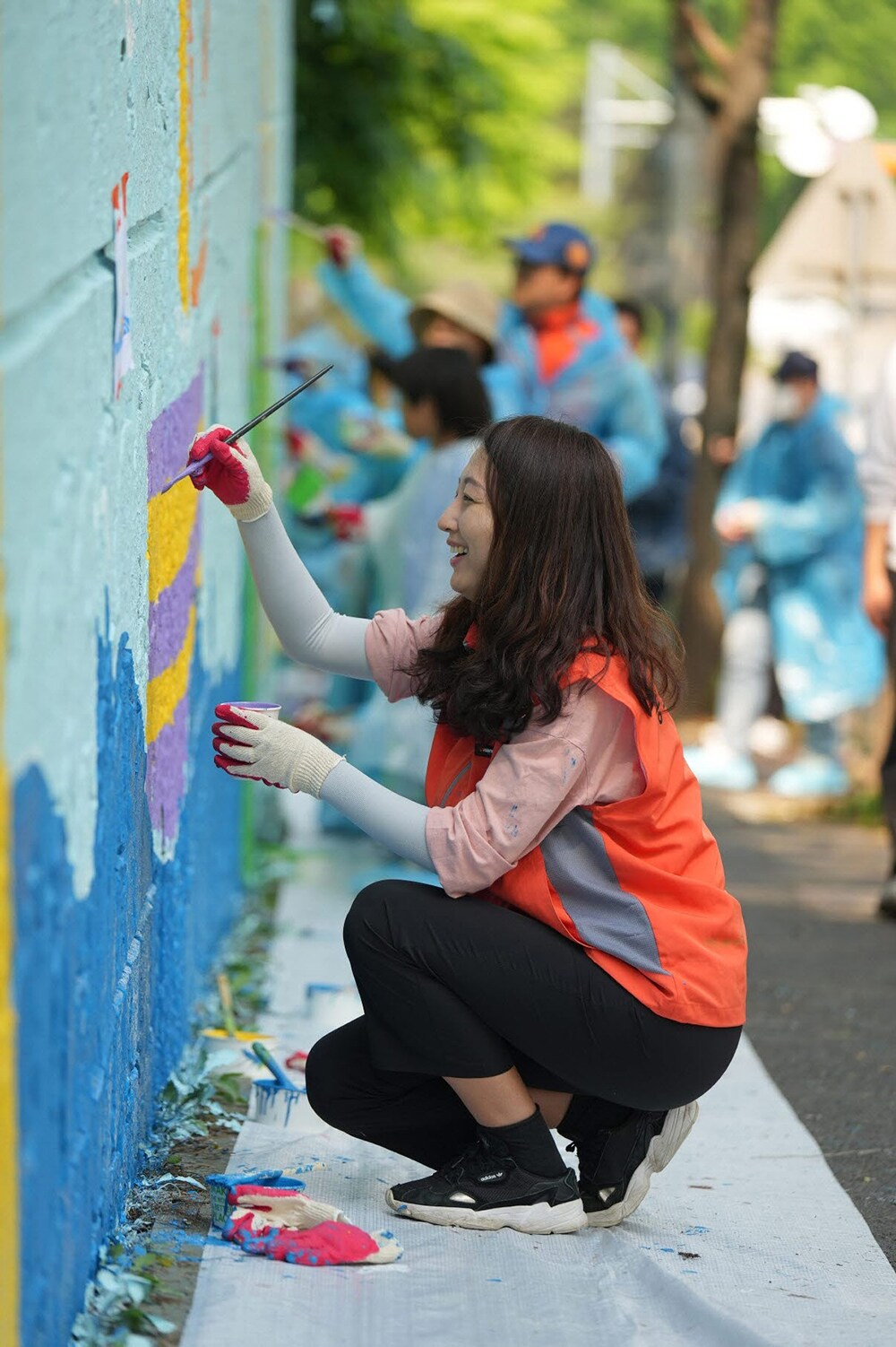 한국타이어의가족과함께하는벽화그리기임직원봉사활동3