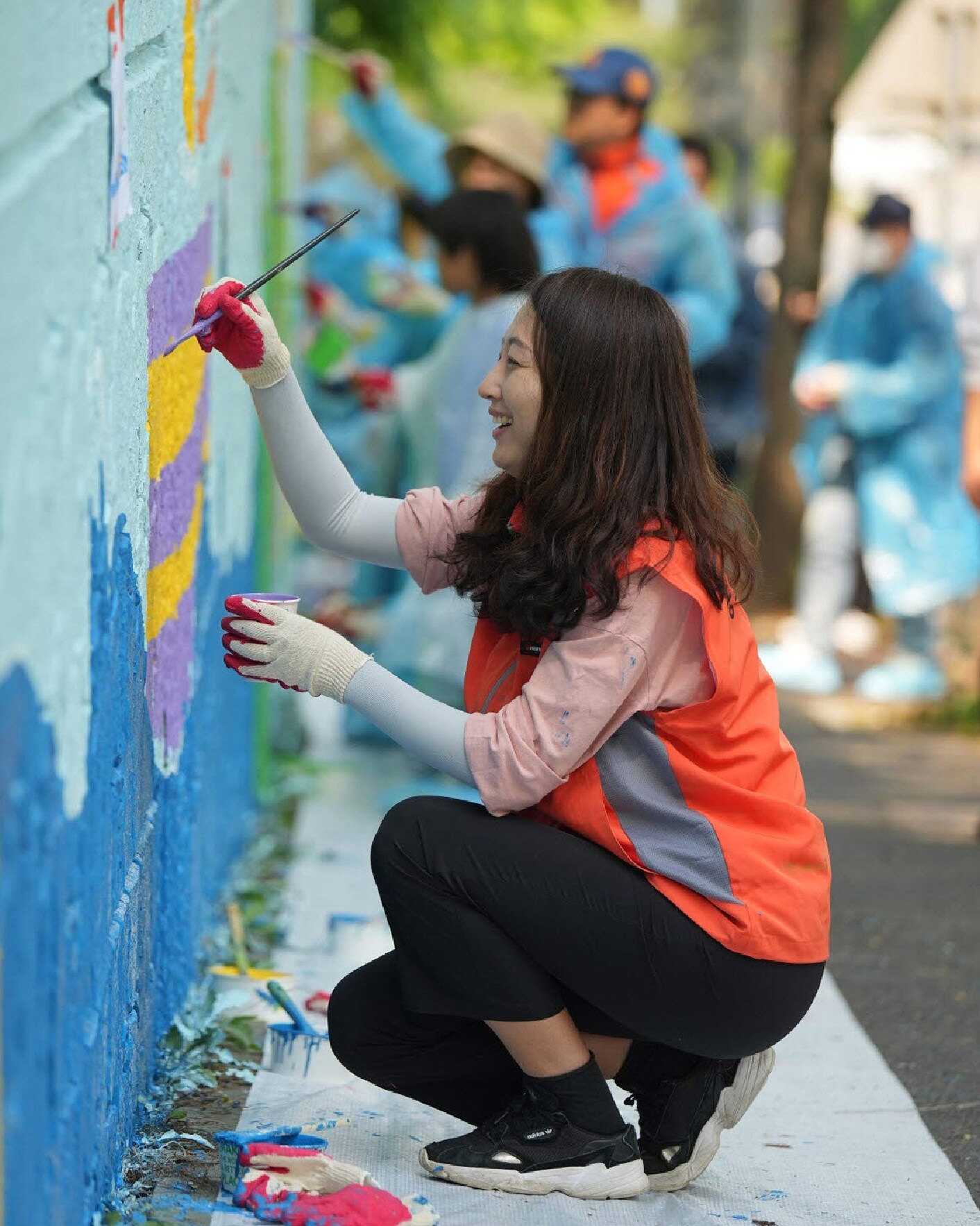 한국타이어, ‘가족과 함께하는 벽화 그리기’ 임직원 봉사활동