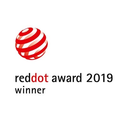Siglă Câștigătorul premiului pentru design Red Dot 2019