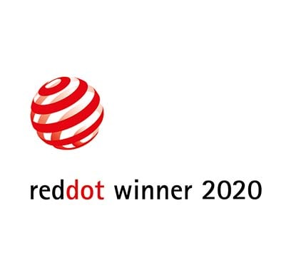 Siglă Câștigătorul premiului pentru design Red Dot 2020
