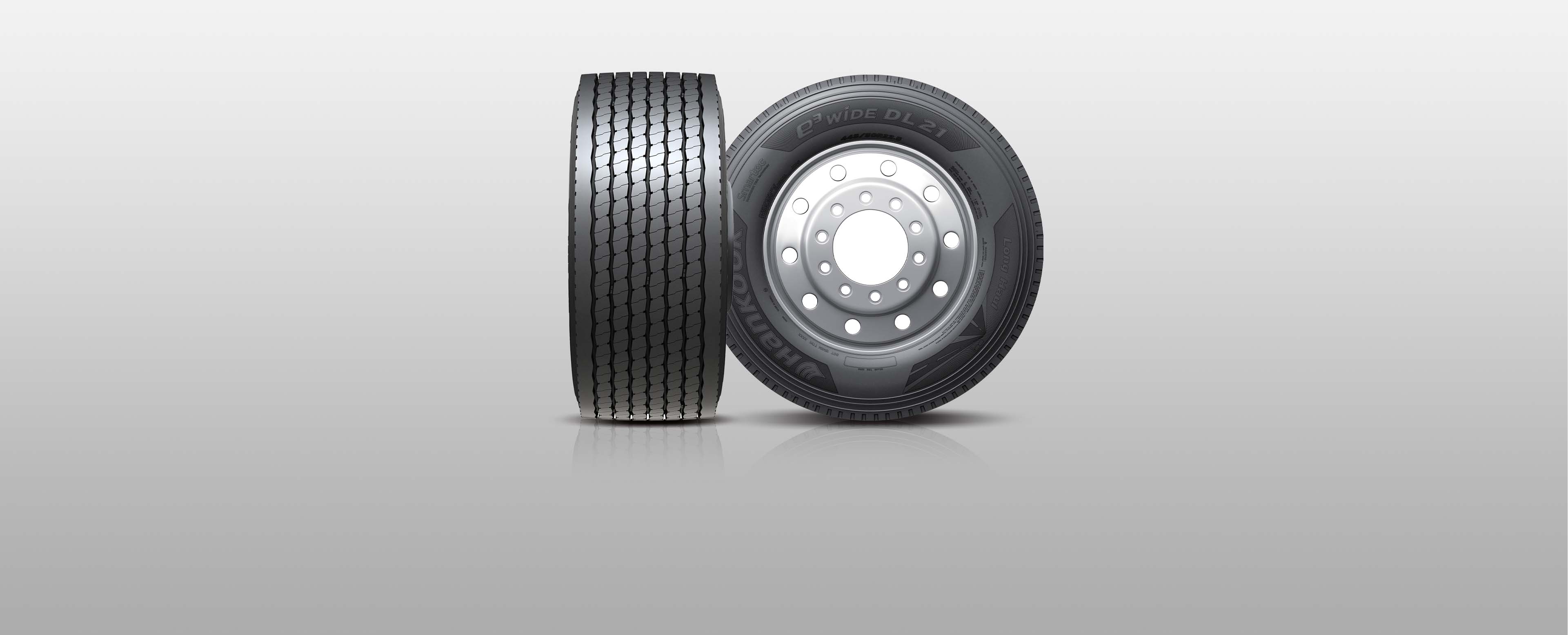 Hankook Tire & Technology-Tires-Smart-Smart e3 Wide-DL21-Long Haul Wide Base Drive Tire with Long Mileage and Fuel Efficiency