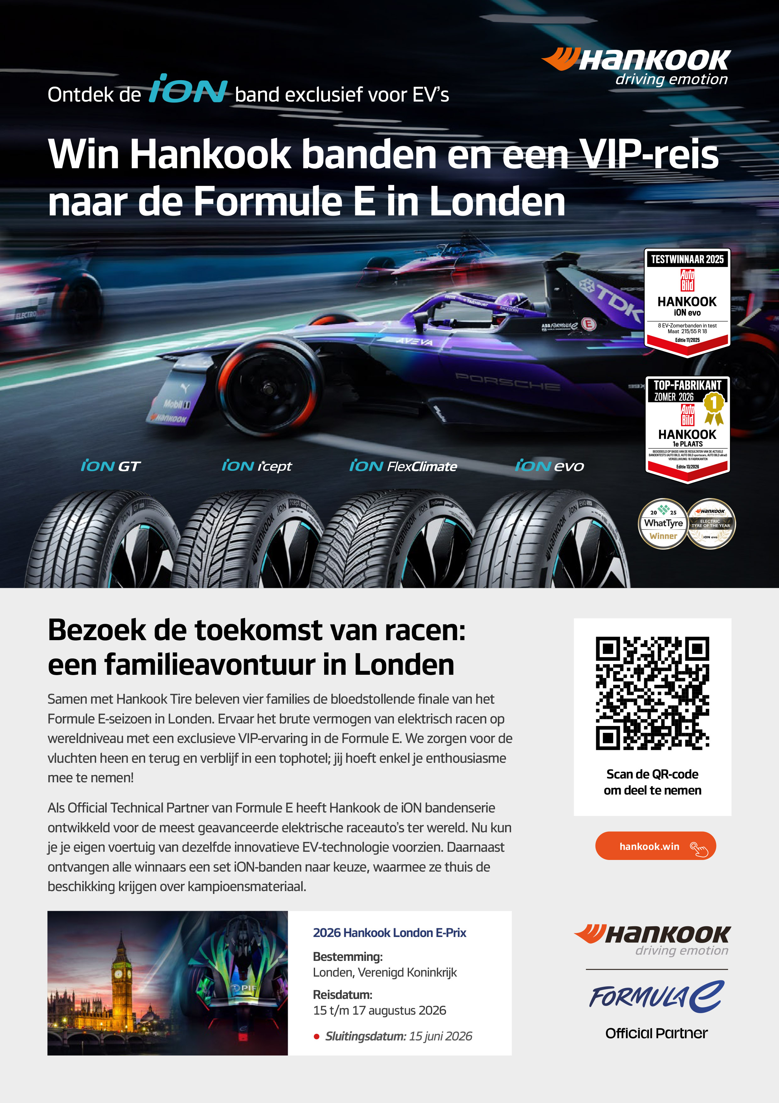 Win een VIP-reis naar de Formule E in Londen