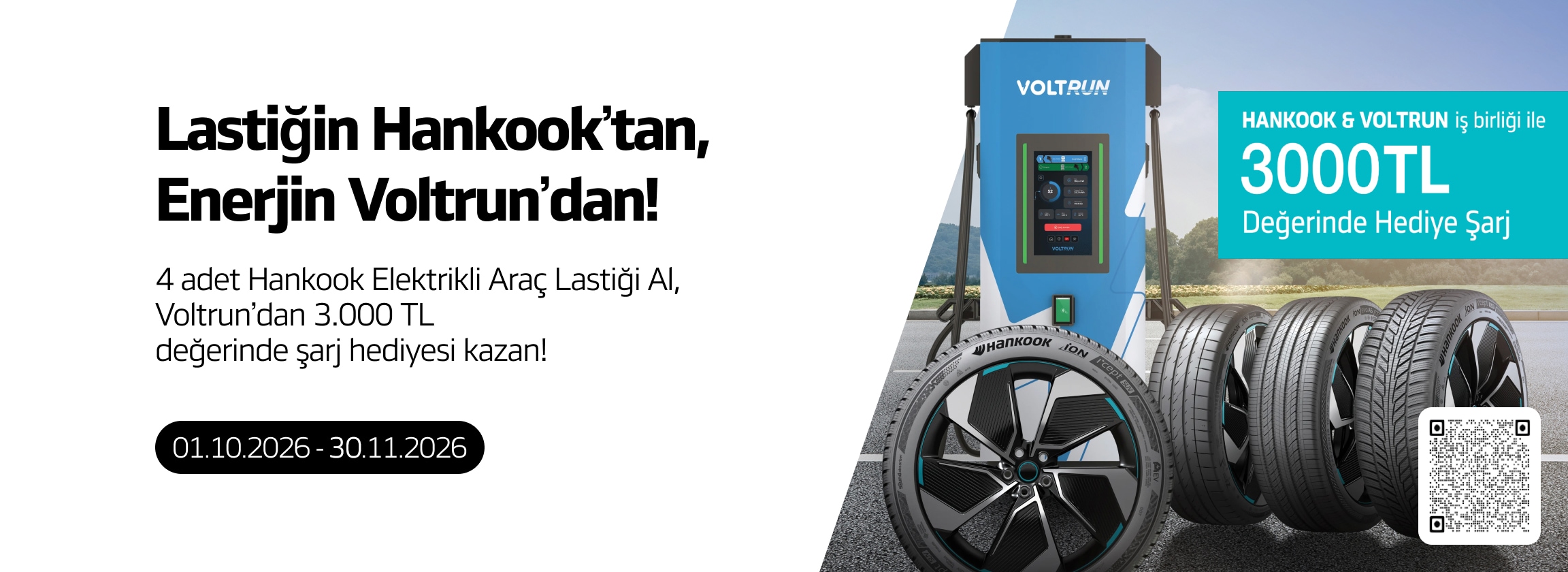 Lastiğin Hankook’tan, Enerjin Voltrun’dan!